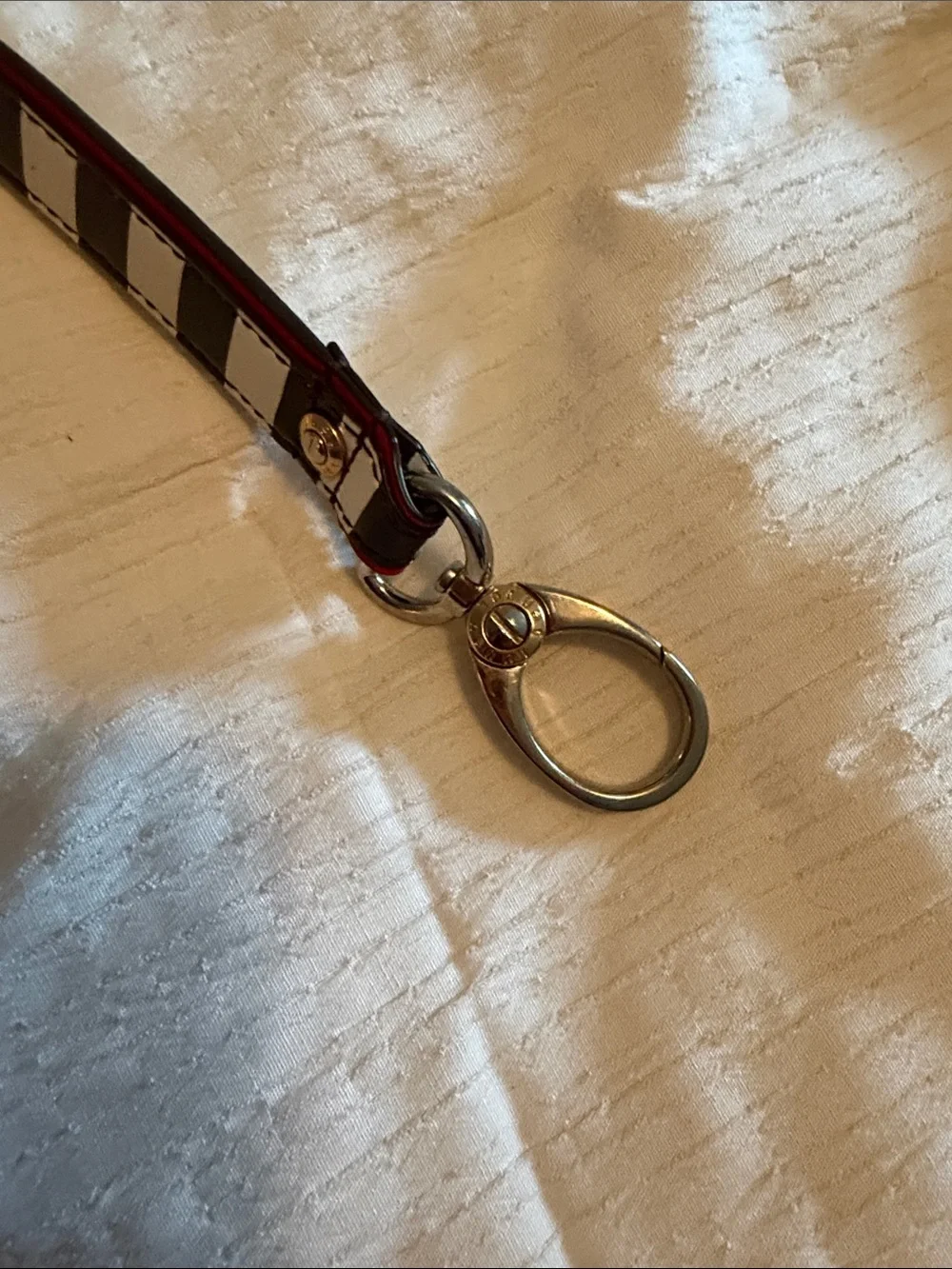 Henry Bendel Striped Black and White Dog Leash - Unbranded